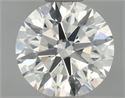 Natural Diamond 0.57 Carats, Round with Excellent Cut, K Color, SI1 Clarity and Certified by GIA