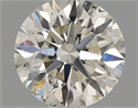 Natural Diamond 0.54 Carats, Round with Excellent Cut, H Color, SI1 Clarity and Certified by IGI