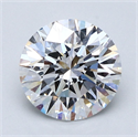 Natural Diamond 2.03 Carats, Round with Excellent Cut, E Color, VVS2 Clarity and Certified by GIA