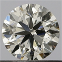 Natural Diamond 0.40 Carats, Round with Very Good Cut, K Color, VS2 Clarity and Certified by GIA