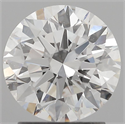 Natural Diamond 2.01 Carats, Round with Excellent Cut, F Color, SI1 Clarity and Certified by GIA