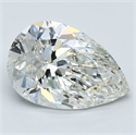 Natural Diamond 2.51 Carats, Pear with  Cut, I Color, VS2 Clarity and Certified by GIA