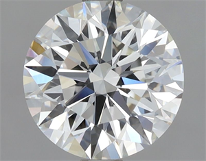 Picture of Natural Diamond 1.51 Carats, Round with Excellent Cut, H Color, IF Clarity and Certified by GIA