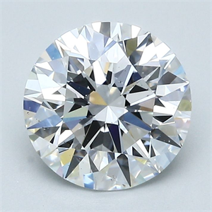 Picture of Natural Diamond 2.07 Carats, Round with Excellent Cut, D Color, VS2 Clarity and Certified by GIA