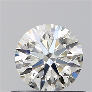 Picture of Natural Diamond 0.58 Carats, Round with Excellent Cut, J Color, VS2 Clarity and Certified by GIA