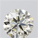 Natural Diamond 0.40 Carats, Round with Very Good Cut, J Color, IF Clarity and Certified by IGI