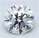 Natural Diamond 2.70 Carats, Round with Excellent Cut, D Color, VS1 Clarity and Certified by GIA