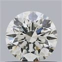 Natural Diamond 0.57 Carats, Round with Excellent Cut, K Color, VVS2 Clarity and Certified by GIA