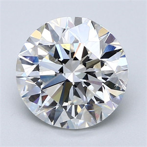 Picture of Natural Diamond 4.01 Carats, Round with Very Good Cut, F Color, SI1 Clarity and Certified by GIA