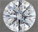 Natural Diamond 2.01 Carats, Round with Excellent Cut, E Color, VVS2 Clarity and Certified by GIA