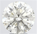 Natural Diamond 4.00 Carats, Round with Excellent Cut, K Color, SI1 Clarity and Certified by IGI