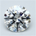 Natural Diamond 2.01 Carats, Round with Excellent Cut, F Color, VS1 Clarity and Certified by GIA