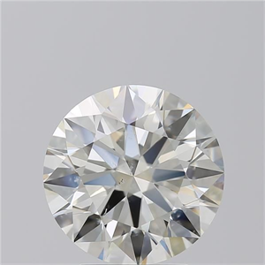 Picture of Natural Diamond 3.76 Carats, Round with Excellent Cut, J Color, SI2 Clarity and Certified by GIA