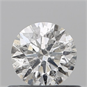 Natural Diamond 0.50 Carats, Round with Excellent Cut, H Color, I1 Clarity and Certified by GIA