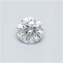 Natural Diamond 0.40 Carats, Round with Good Cut, E Color, I1 Clarity and Certified by GIA