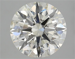 Picture of Natural Diamond 4.11 Carats, Round with Excellent Cut, J Color, SI2 Clarity and Certified by GIA