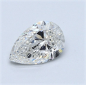 Natural Diamond 1.50 Carats, Pear with  Cut, F Color, SI2 Clarity and Certified by IGI