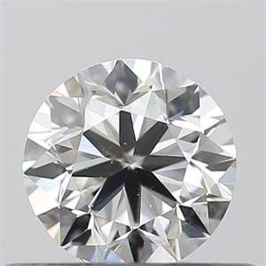 Picture of Natural Diamond 0.40 Carats, Round with Very Good Cut, H Color, SI1 Clarity and Certified by GIA