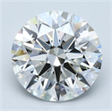 Natural Diamond 3.36 Carats, Round with Excellent Cut, F Color, SI1 Clarity and Certified by GIA