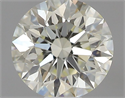 Natural Diamond 0.43 Carats, Round with Excellent Cut, K Color, IF Clarity and Certified by IGI