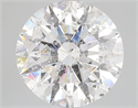 Natural Diamond 5.33 Carats, Round with Excellent Cut, F Color, I1 Clarity and Certified by IGI