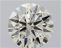 Natural Diamond 0.59 Carats, Round with Excellent Cut, J Color, VS2 Clarity and Certified by IGI