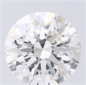 Natural Diamond 4.03 Carats, Round with Excellent Cut, H Color, SI1 Clarity and Certified by GIA