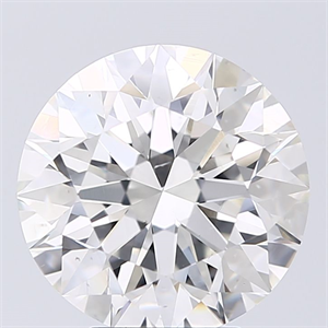 Picture of Natural Diamond 4.03 Carats, Round with Excellent Cut, H Color, SI1 Clarity and Certified by GIA