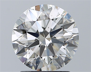 Picture of Natural Diamond 2.01 Carats, Round with Excellent Cut, I Color, SI1 Clarity and Certified by GIA