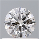 Natural Diamond 0.40 Carats, Round with Very Good Cut, D Color, I1 Clarity and Certified by GIA