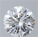 Natural Diamond 2.01 Carats, Round with Excellent Cut, H Color, VS2 Clarity and Certified by GIA