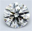 Natural Diamond 4.34 Carats, Round with Excellent Cut, J Color, SI1 Clarity and Certified by GIA