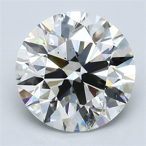 Picture of Natural Diamond 4.34 Carats, Round with Excellent Cut, J Color, SI1 Clarity and Certified by GIA