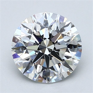 Picture of Natural Diamond 2.21 Carats, Round with Excellent Cut, D Color, SI1 Clarity and Certified by GIA