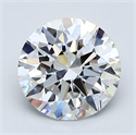 Natural Diamond 1.80 Carats, Round with Excellent Cut, F Color, VVS2 Clarity and Certified by GIA