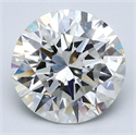 Natural Diamond 2.25 Carats, Round with Excellent Cut, J Color, VVS2 Clarity and Certified by GIA