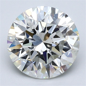 Picture of Natural Diamond 2.25 Carats, Round with Excellent Cut, J Color, VVS2 Clarity and Certified by GIA