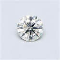 Natural Diamond 0.40 Carats, Round with Excellent Cut, J Color, SI2 Clarity and Certified by GIA