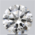 Natural Diamond 2.51 Carats, Round with Excellent Cut, H Color, SI1 Clarity and Certified by IGI