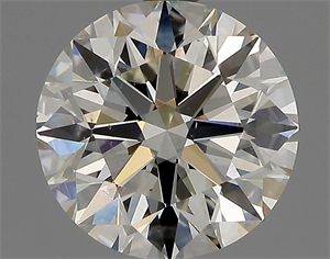 Picture of Natural Diamond 2.10 Carats, Round with Excellent Cut, J Color, VS2 Clarity and Certified by GIA