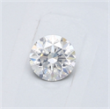 Natural Diamond 0.40 Carats, Round with Good Cut, F Color, I1 Clarity and Certified by GIA