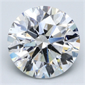 Natural Diamond 4.13 Carats, Round with Excellent Cut, D Color, SI2 Clarity and Certified by GIA