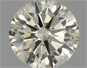 Natural Diamond 0.62 Carats, Round with Excellent Cut, K Color, SI1 Clarity and Certified by IGI