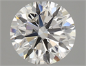 Natural Diamond 2.01 Carats, Round with Excellent Cut, H Color, VVS2 Clarity and Certified by GIA