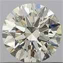 Natural Diamond 0.60 Carats, Round with Excellent Cut, J Color, SI1 Clarity and Certified by GIA