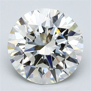 Picture of Natural Diamond 2.16 Carats, Round with Excellent Cut, J Color, VS1 Clarity and Certified by GIA