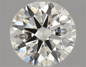 Picture of Natural Diamond 3.05 Carats, Round with Excellent Cut, K Color, SI1 Clarity and Certified by GIA