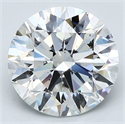 Natural Diamond 3.01 Carats, Round with Excellent Cut, F Color, VS2 Clarity and Certified by GIA