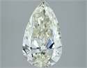 Natural Diamond 3.01 Carats, Pear with  Cut, J Color, SI1 Clarity and Certified by IGI