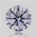 Natural Diamond 0.40 Carats, Round with Excellent Cut, H Color, VVS2 Clarity and Certified by IGI